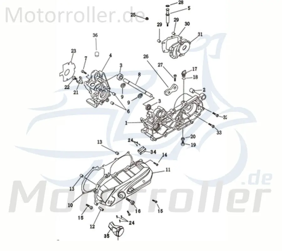 Kreidler Vabene 50 Motor Antrieb Engine 50ccm 2Takt 730945 Motor-System komplett Antriebsaggregat Motor-Aggregat Fahrzeugantrieb SMC Highlight