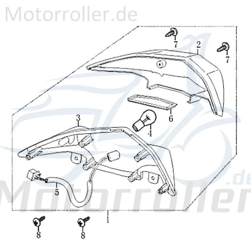 Jetzt Bestellen Heckleuchte Jonway RMC-G 50 Schlusslicht Hecklicht 83634 kompl. 50ccm-2Takt Scooter Kreidler Florett 125G Moped Ersatzteil Service