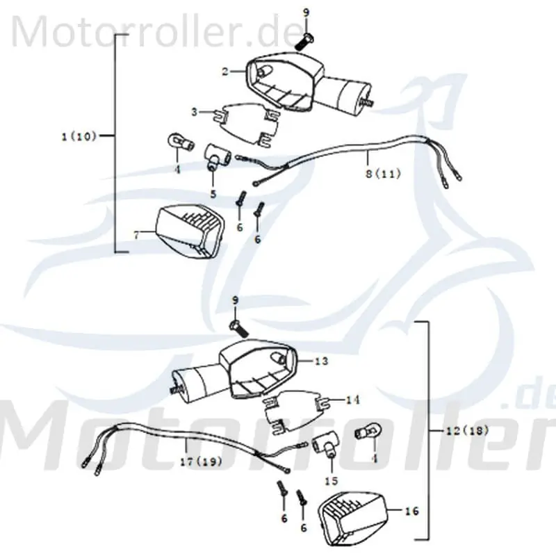 Sichere Zahlung Kreidler STREET 125 DD Blinker Blinklicht 125ccm 4Takt 91327 links hinten Signalleuchte Blinkleuchte Fahrtrichtungsanzeiger Winker