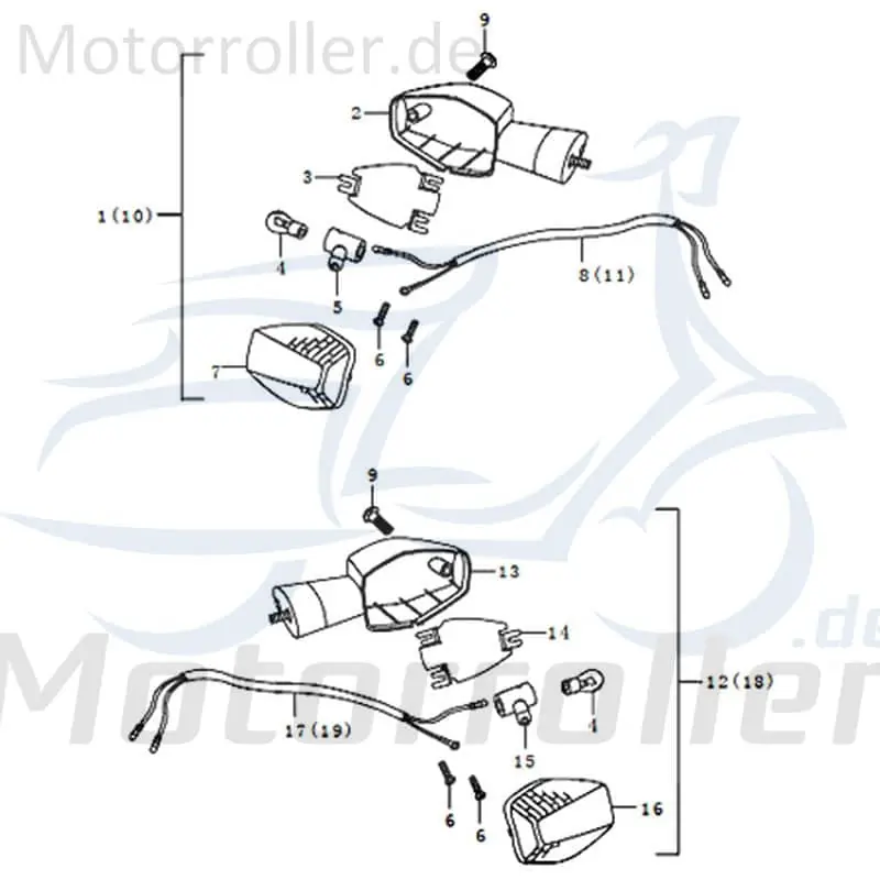Angebot Kreidler STREET 125 DD Blinker links vorn 125ccm 4Takt 91328 Signalleuchte Blinklicht Blinkleuchte Fahrtrichtungsanzeiger Blinkleuchten