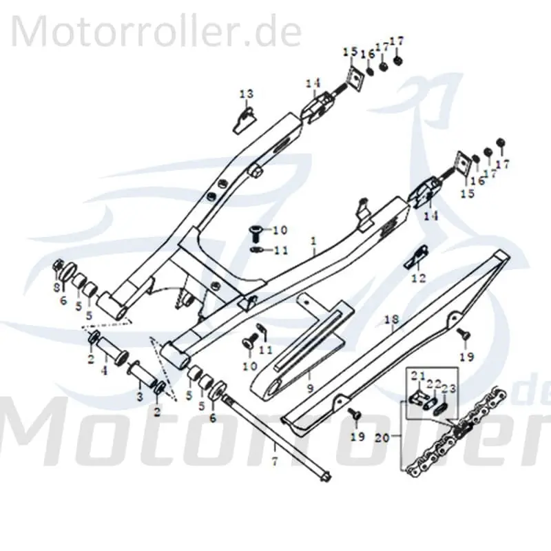 Ausverkauf Kreidler STREET 125 DD Kettenschutz 125ccm 4Takt 91437 Kettenschutzblech Kettenabdeckung Schutz-Blech Ketten-Schutz Kettenschutzblende