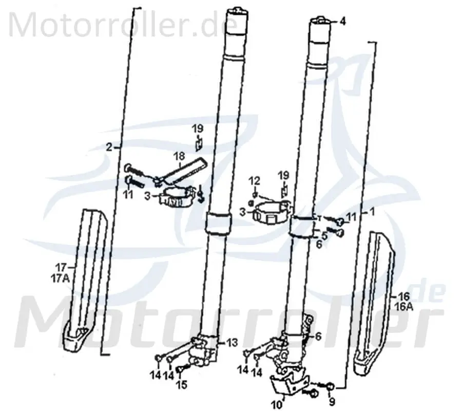 Rex Enduro 125 DD Stoßdämpferschutz 125ccm 4Takt 90659 125ccm-4Takt Motorrad Supermoto 125 DD Moped Ersatzteil Service Inpektion Schneller Versand