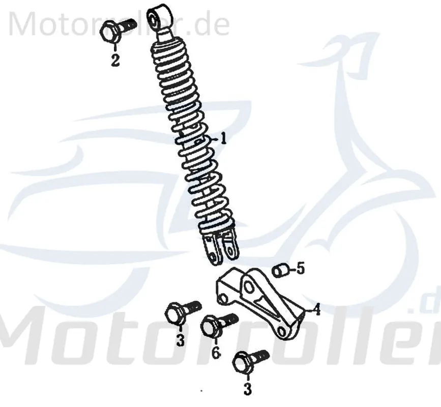 Online Kaufen Jonway RMC-G 50 Stoßdämpfer Federbein 50ccm 2Takt 83680 Gabelbein Feder-Bein Gabel-Bein Stoß-Dämpfer 50ccm-2Takt Scooter Kreidler