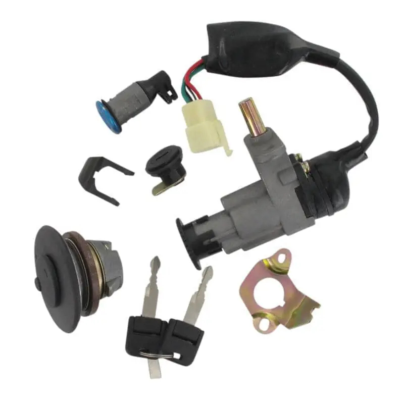 Neue Ware Luxxon Y9 50 Schlosskit 50ccm 2Takt Zündschloss Roller Tankverschluss 50cc 2T Tank-Verschluss Tank-Deckel Schloss-Set