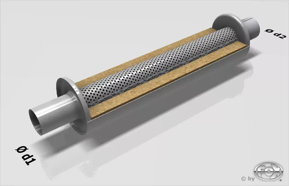 FOX Uni-Schalldämpfer Edelstahl rund Ø150mm, Länge 420mm Mega-Angebot