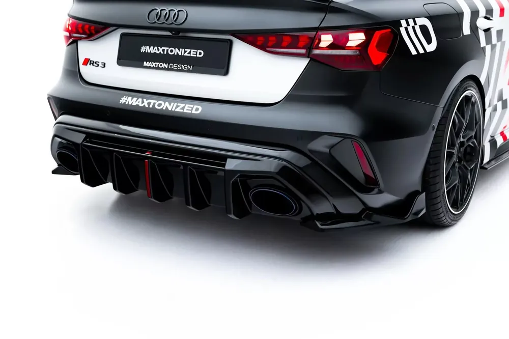 Top-Seller Heck Ansatz Flaps Diffusor V.2 passend für Audi RS3 Limousine 8Y Facelift