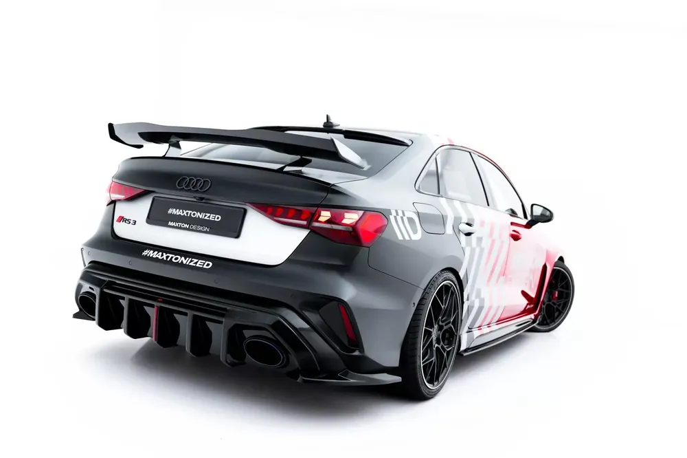 Heck Ansatz Flaps Diffusor V.1 passend für Audi RS3 Limousine 8Y Facelift Neuheit