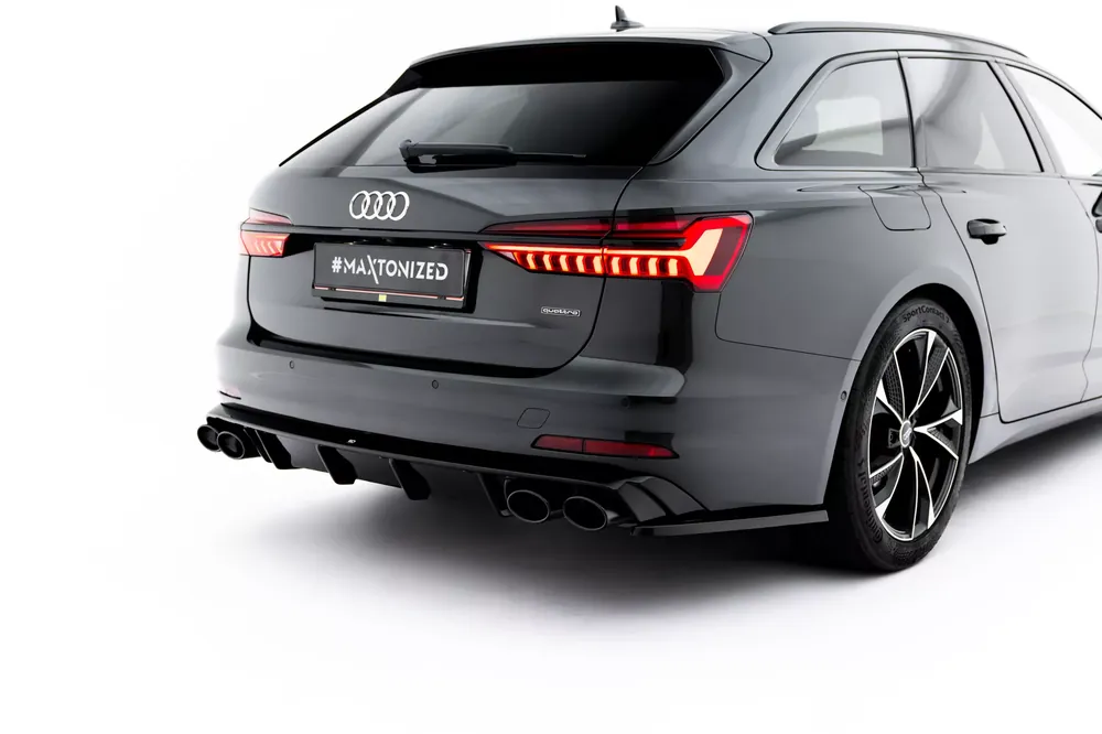 Diffusor Heck Ansatz + Endrohre passend für Audi A6 Limousine / Avant C8 / C8 Facelift Finale Aktion