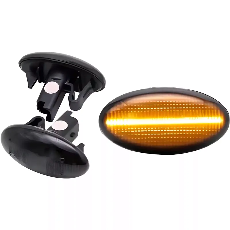 Zertifiziert DIEDERICHS Blinkleuchte HD Tuning LED Seitenblinker Smoke passend für Peugeot, Citroën, Toyota und Fiat (LID10439)