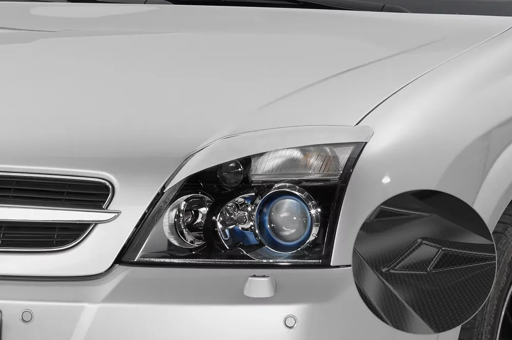 Expressversand Scheinwerferblenden Carbon Look passend für Opel Vectra C / Signum