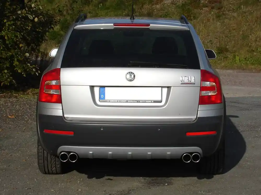 Echt FOX Endschalldämpfer passend für Skoda Octavia 1Z 4x4 + Scout – 2x70 Typ 12 rechts/links