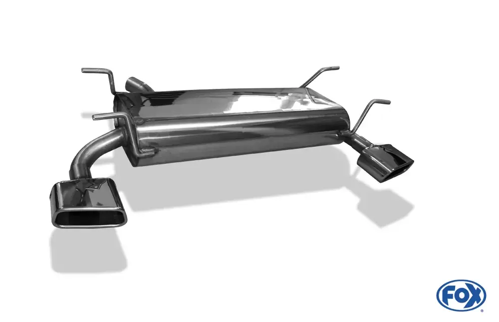 Billig FOX Endschalldämpfer quer 145x65 Typ 59 passend für Subaru XV G4