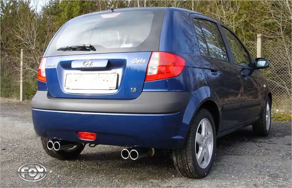 Nur Heute FOX Endschalldämpfer passend für Hyundai Getz 3/5 Türer 2x80 Typ 13