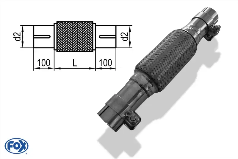 Flexibles Rohr Interlock Ø80mm Edelstahl 200mm Länge Direktkauf