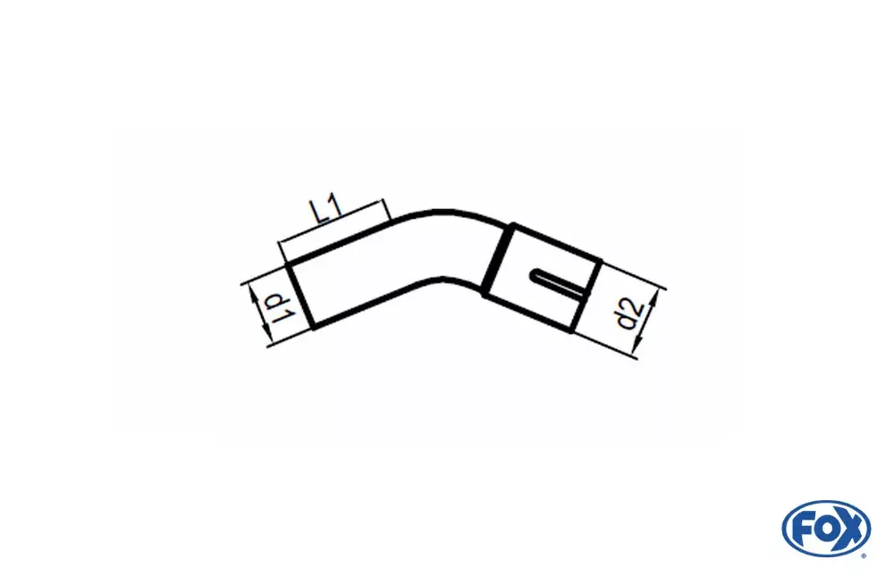FOX Uni-Rohrbogen 45° geweitet Edelstahl Ø76mm – Radius 114mm Begrenztes Angebot