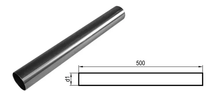 Bestseller FOX Uni-Rohr ungeweitet Ø63,5mm Länge 500mm Edelstahl