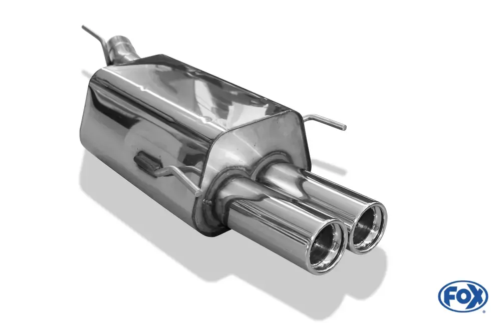 Echt FOX Endschalldämpfer Ø60mm 2x80 Typ 13 passend für Opel Astra G-CC