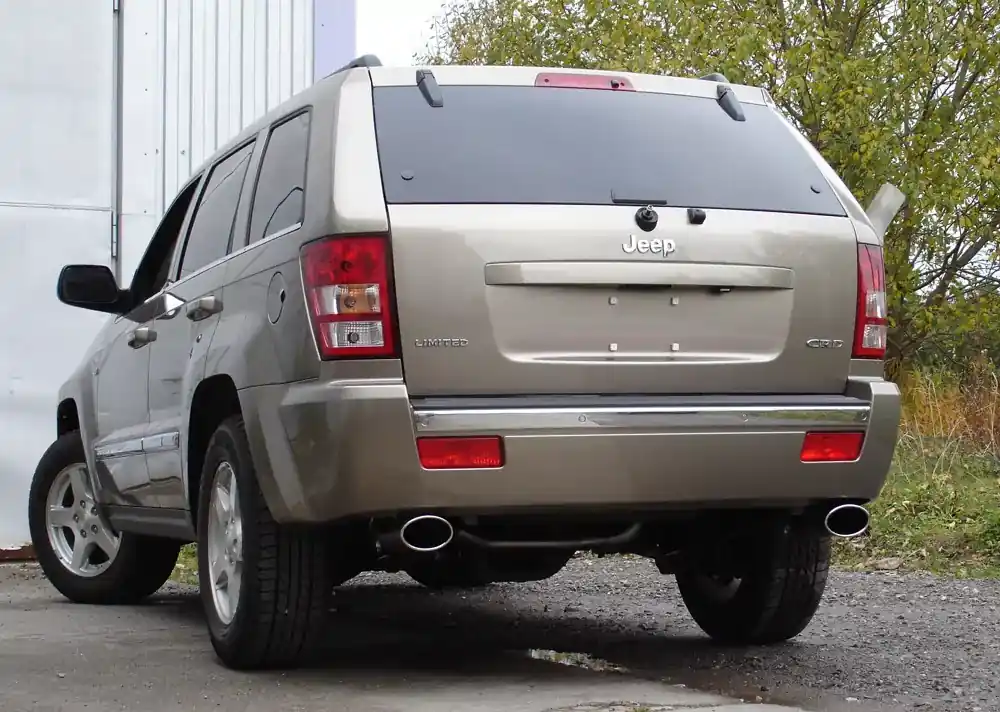 Aktuell FOX Endschalldämpfer passend für Jeep Grand Cherokee WH – 140x90 Typ 32 rechts/links