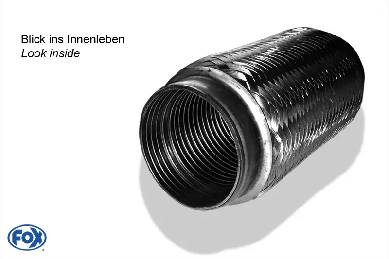 Flexibles Rohr Interlock Ø55mm Edelstahl Länge 200mm Schnäppchen