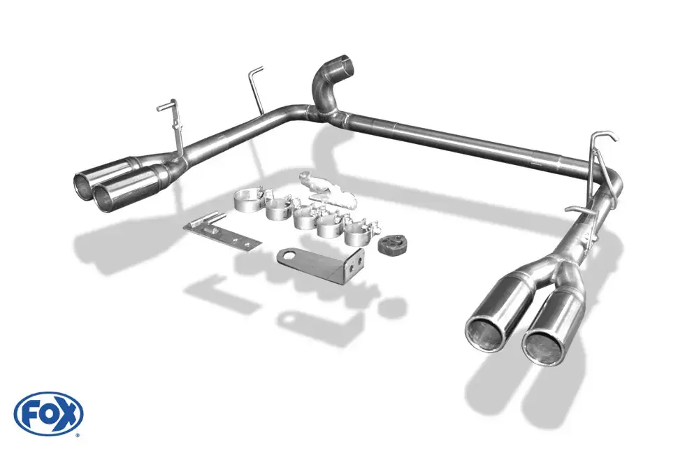 FOX Endrohrsystem passend für Toyota Landcruiser J20 – 2x76 Typ 12 rechts/links Echt