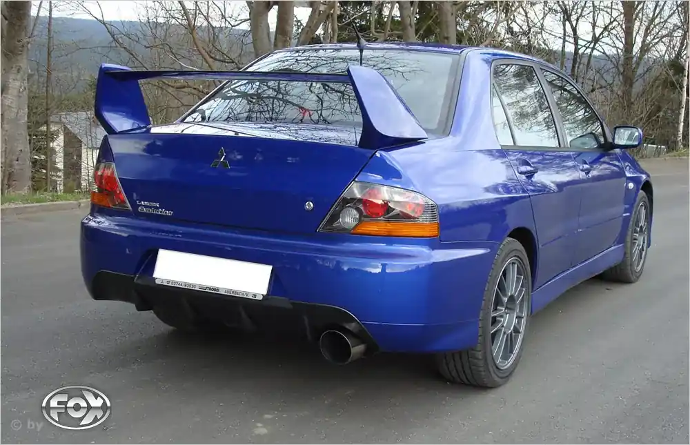 FOX Endschalldämpfer passend für Mitsubishi Lancer EVO IX 2.0l 206kW Versand Am Gleichen Tag