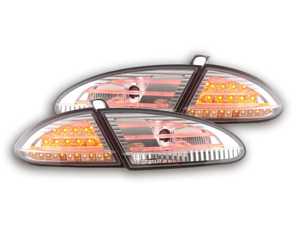 Neuheit LED Rückleuchten Set chrom passend für Seat Leon 1P 05-09