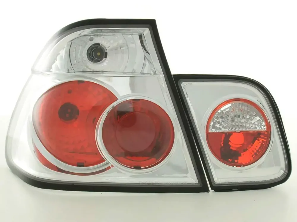 Expressversand Rückleuchten Set passend für BMW 3er E46 Limousine Chrom