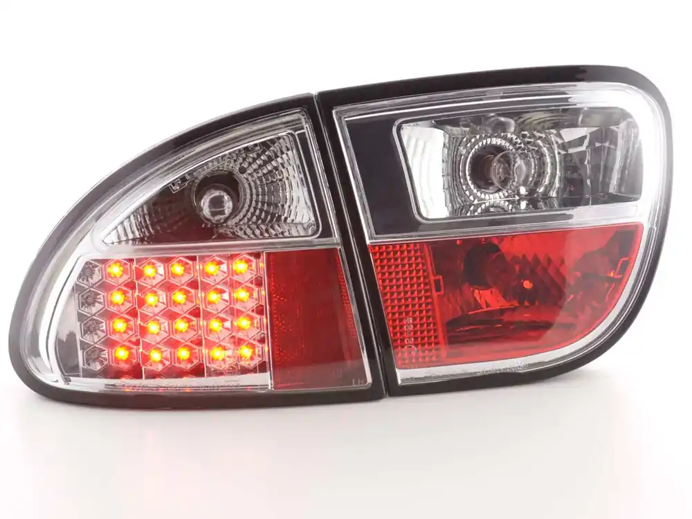Schneller Versand LED Rückleuchten Set chrom passend für Seat Leon 1M 1997-2005
