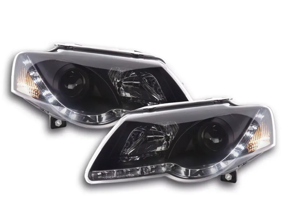 Saisonangebot Scheinwerfer Set Daylight LED TFL-Optik passend für VW Passat 3C ab 2005 schwarz