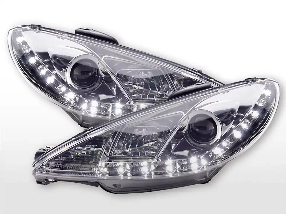 Daylight LED Scheinwerfer Set passend für Peugeot 206 chrom Heißes Angebot