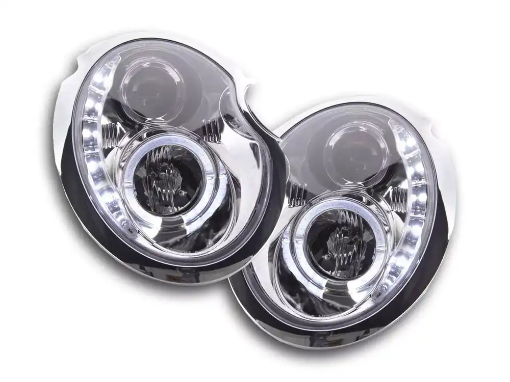 Scheinwerfer Set Daylight LED TFL-Optik passend für Mini Cooper R50 chrom Saisonangebot
