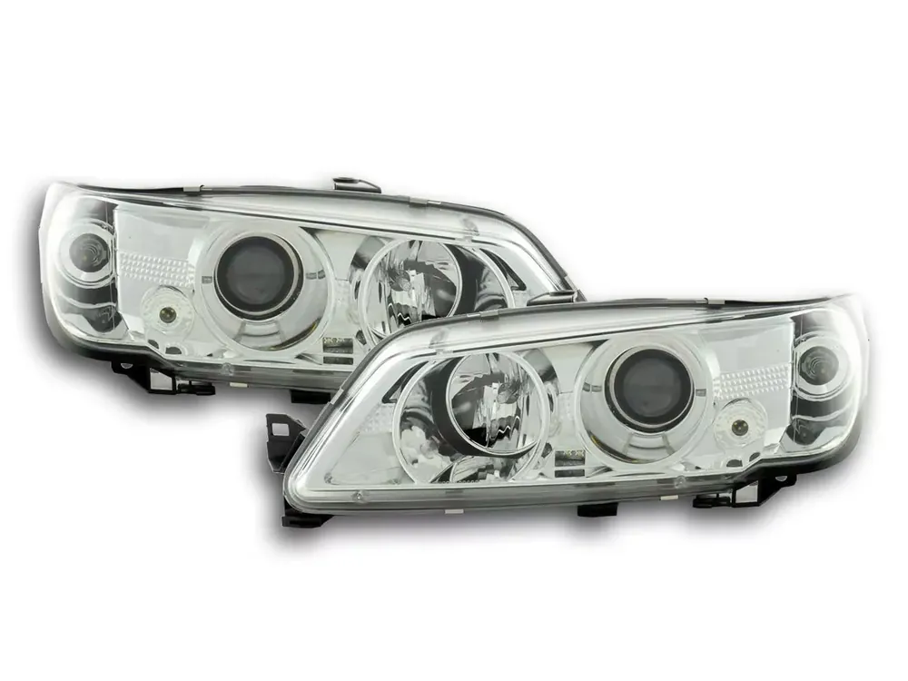 Zertifiziert Scheinwerfer Set chrom passend für Peugeot 306 93-96
