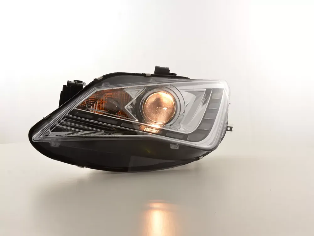 Expressversand Daylight LED Scheinwerfer chrom passend für Seat Ibiza 6J ab 2012