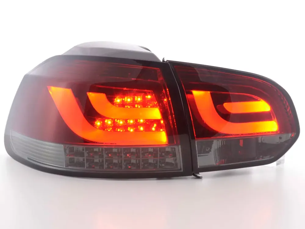 Top-Seller LED Rückleuchten Set passend für VW Golf 6 Typ 1K 2008–2012 rot/schwarz mit LED Blinker