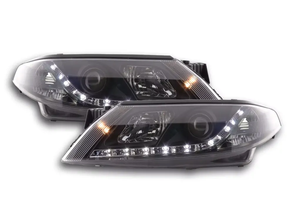 Scheinwerfer Set Daylight LED TFL-Optik passend für Renault Laguna Typ G 01-05 schwarz Rabatt
