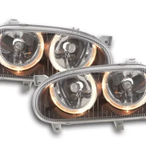 Angel Eyes Scheinwerfer Set passend für VW Golf 3 (1991–1997) schwarz Direktkauf
