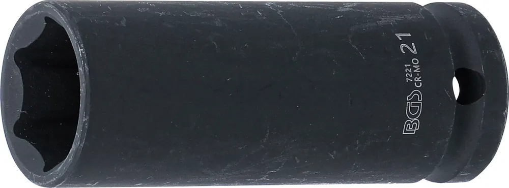 Echt BGS Kraft-Steckschlüssel-Einsatz tief SW 21 mm 1/2 Zoll