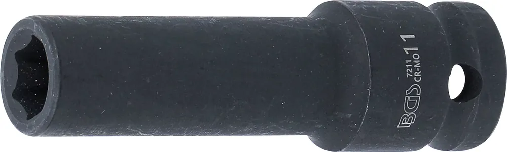 BGS Kraft-Steckschlüssel-Einsatz Sechskant, tief 1/2" (12,5 mm) SW 11 mm Bestpreis