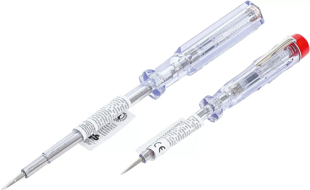 Spannungsprüfer 120–250V 2-tlg. Set mit Linse und Metallclip Expressversand