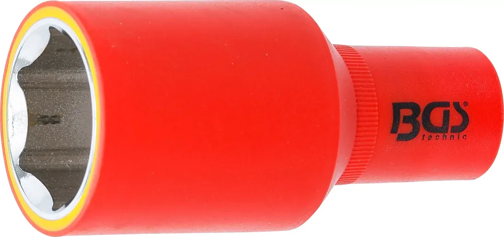 BGS VDE-Steckschlüssel-Einsatz SW 30 mm, 1/2" Antrieb, isoliert bis 1000 V Highlight