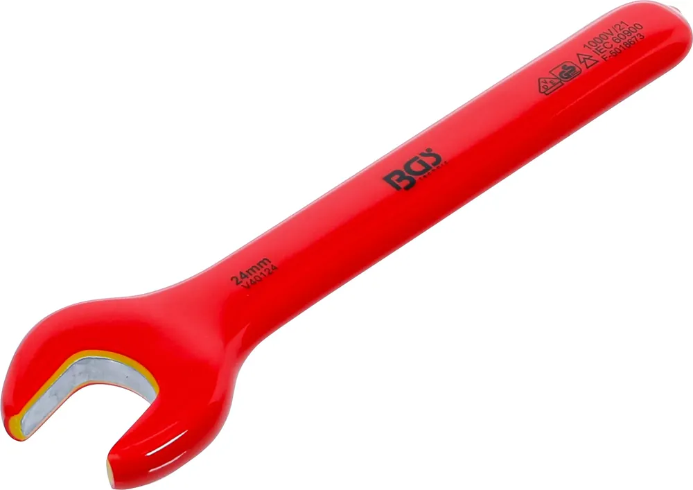 Markenware BGS VDE-Einmaulschlüssel SW 24 mm isoliert bis 1000V