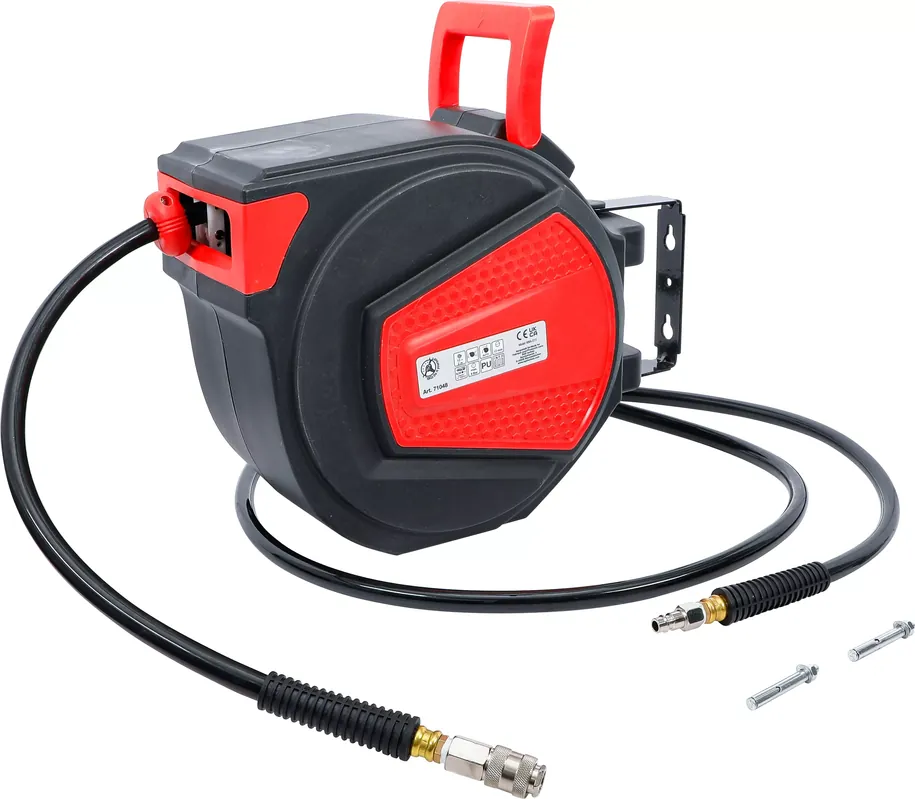 Neu Im Sortiment Druckluftschlauch mit automatischem Aufroller 12 m + 2 m