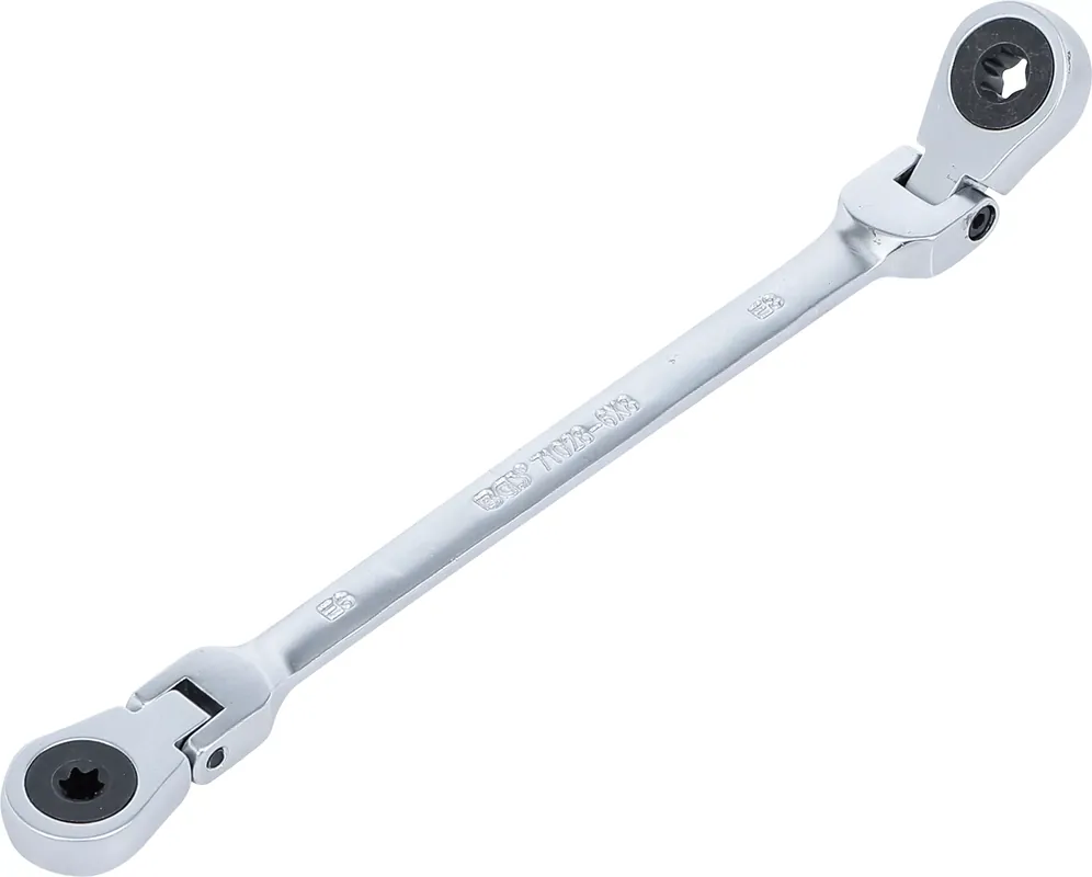 BGS Doppel-Ratschen-Ringschlüssel abwinkelbar mit E-Profil Ringköpfen SW E6 x E8 Billig