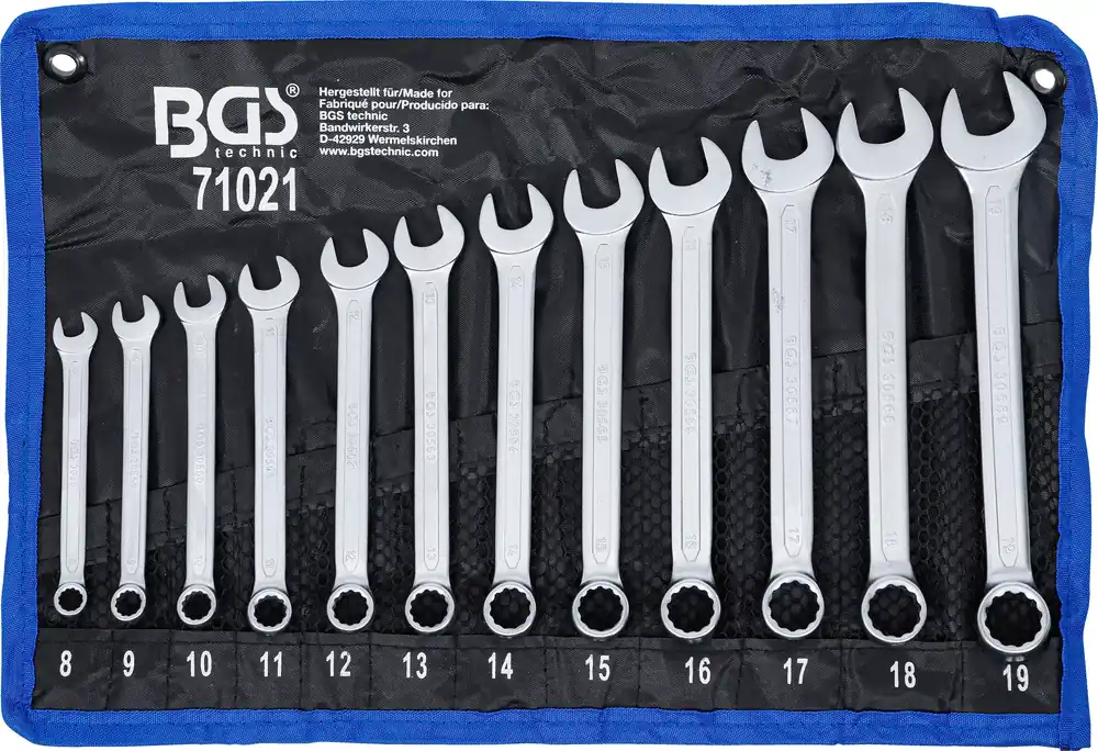 Rabatt BGS Maul-Ringschlüssel-Satz 12-tlg. SW 8–19 mm