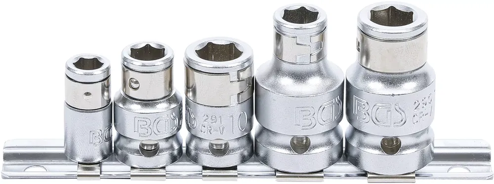 Ausverkauf Bit-Adapter-Satz mit Haltekugel 5-tlg. Innenvierkant 6,3 mm / 10 mm / 12,5 mm