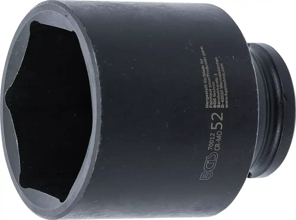 BGS Kraft-Steckschlüssel-Einsatz 1/2" SW 52 mm Neuheit