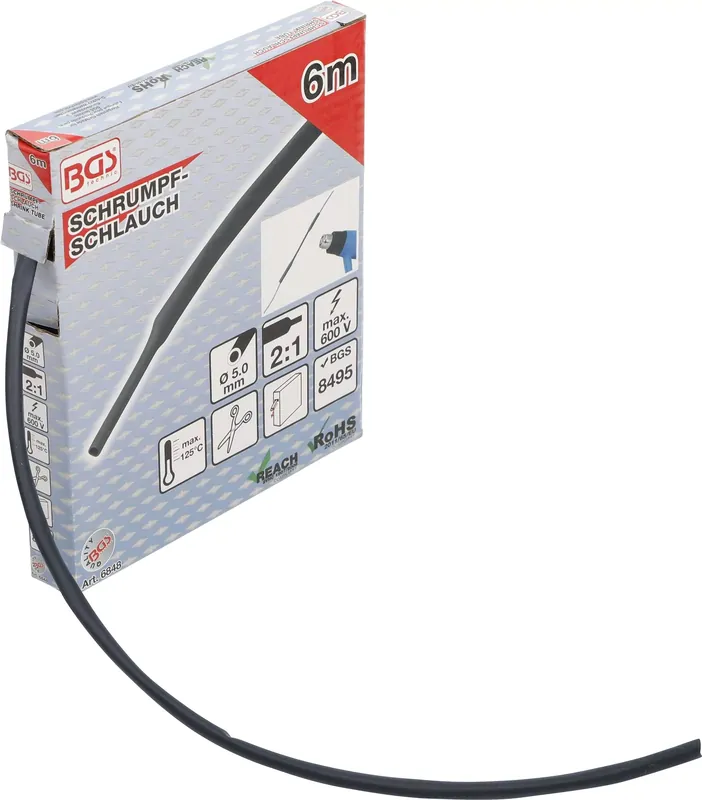 Schrumpfschlauch-Box Ø 5 mm Schwarz 6 m Ausverkauf