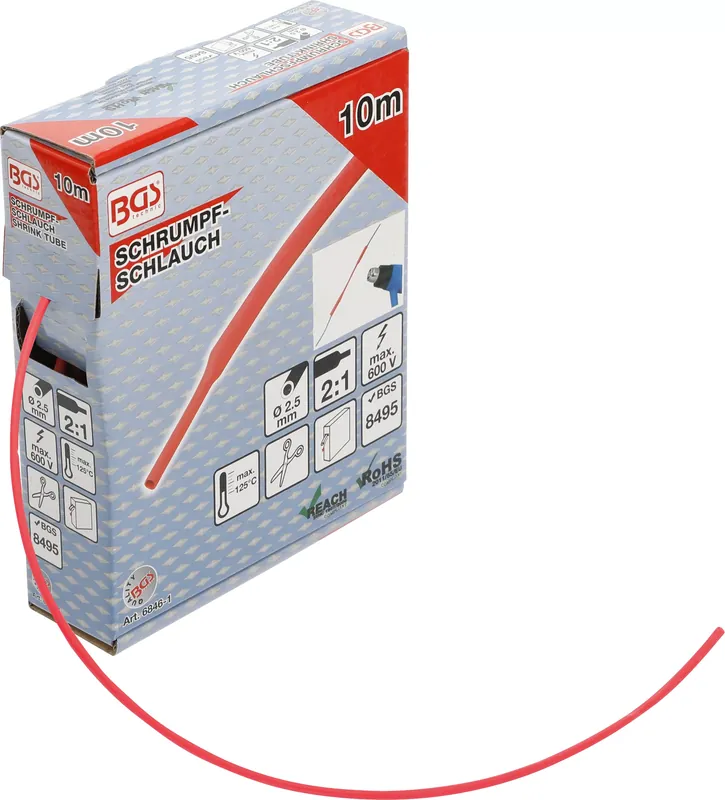 Must-Have Schrumpfschlauch-Box rot Ø 2,5 mm 10 m