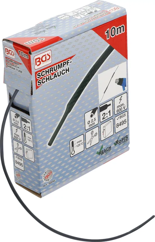 Top-Seller Schrumpfschlauch-Box schwarz Ø 2,5 mm 10 m