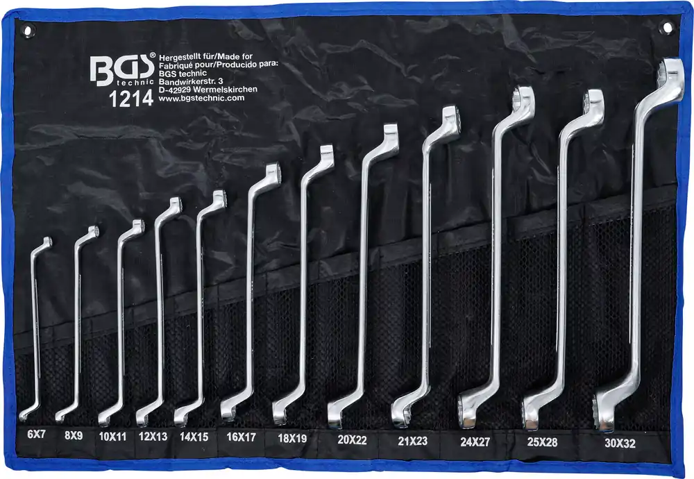 Doppel-Ringschlüssel-Satz gekröpft 12-tlg. SW 6x7–30x32 mm Must-Have